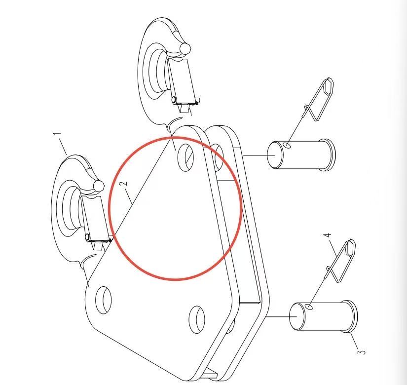 00663604701410000 ZOOMLION QUY500W CRAWLER CRANE -ROTATING PLATFORM SYSTEM-CYLINDER LIFTING ATTACHMENT ASSEMBLY-LIFTING GEAR