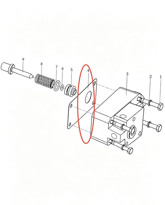 19481  ZOOMLION BRAND SPECIAL CHASSIS FOR TRUCK CRANE-GASKET OF SLAVE VALVE