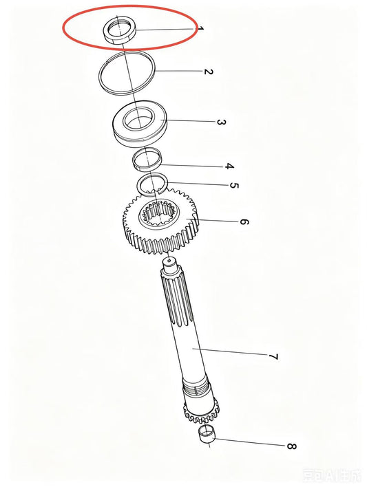 8858  ZOOMLION BRAND SPECIAL CHASSIS FOR TRUCK CRANE-NUT OF THE 1ST SHAFT