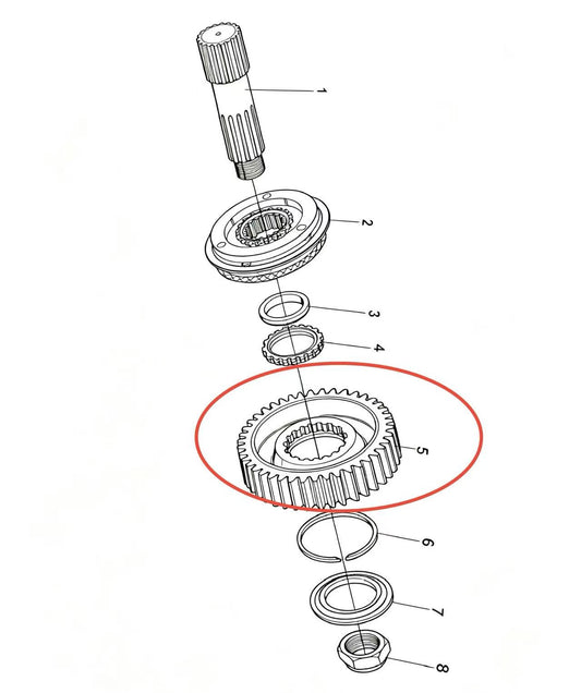 19726 ZOOMLION BRAND SPECIAL CHASSIS FOR TRUCK CRANE-MAIN SHAFT REDUCING GEAR OF AUXILIARY GEARBOX