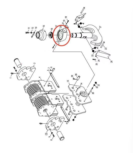 00663604100001070 ZOOMLION QUY500W CRAWLER CRANE -LIFTING MECHANISM-BEAM