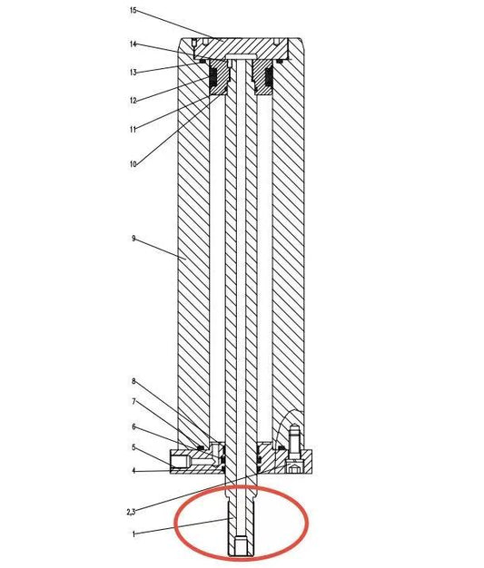 YG4200-530060-1010 ZOOMLION QUY500W CRAWLER CRANE -ROTATING PLATFORM SYSTEM-PISTON ROD