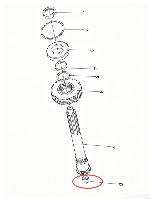 16566  ZOOMLION BRAND SPECIAL CHASSIS FOR TRUCK CRANE-GUIDE SLEEVE OF THE 2D SHAFT