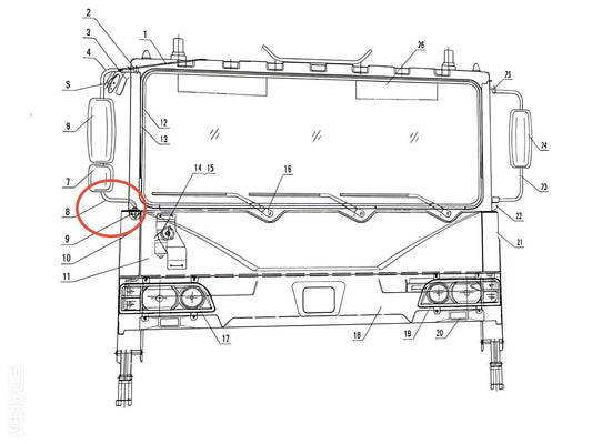 SGDSO5P LOWER BRACKET OF RIGHT REARVIEW MIRROR
