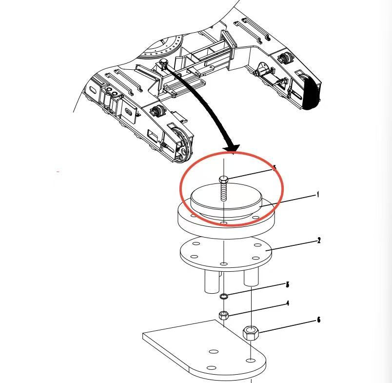 1991800006 ZOOMLION QUY500W CRAWLER CRANE -ROTATING PLATFORM SYSTEM-ALL‑ROUND SPIRIT LEVEL