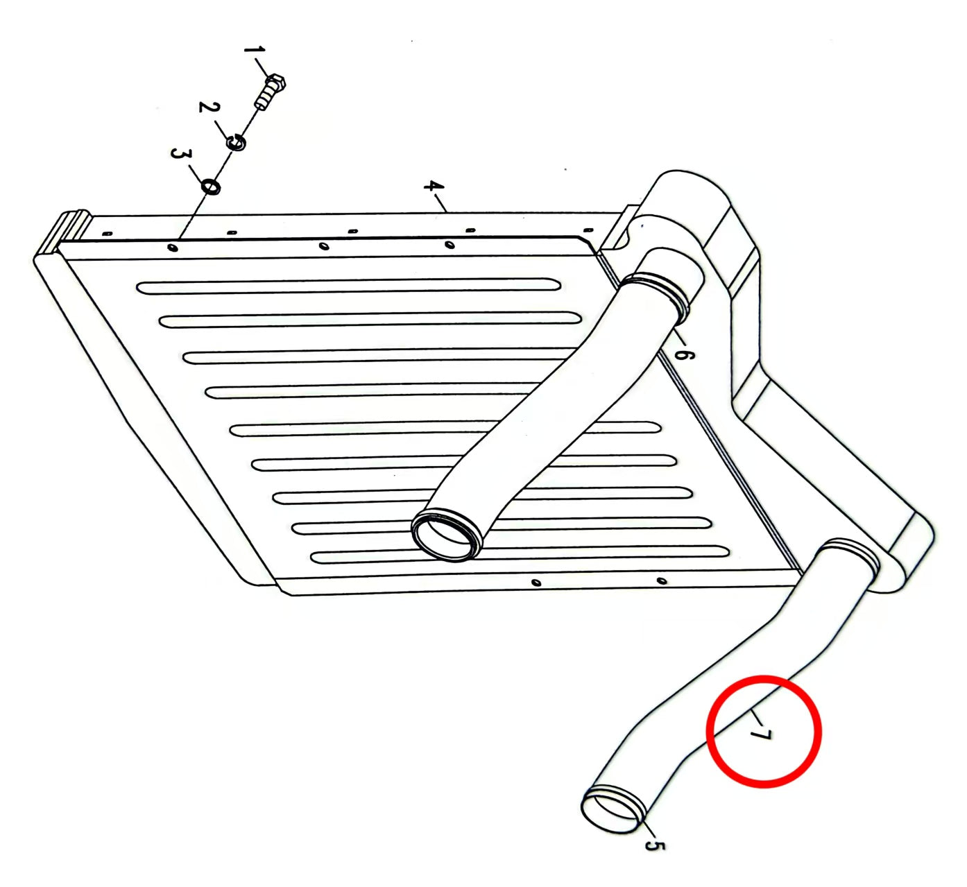 1000500059 HIGH QUALITY CHARGE AIR INLET PIPE