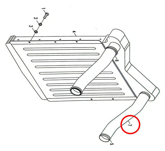 1000500059 HIGH QUALITY CHARGE AIR INLET PIPE