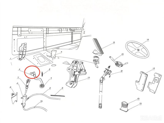 PQP ZOOMLION BRAND SPECIAL CHASSIS FOR TRUCK CRANE-CLUTCH PEDAL ARM ASSY