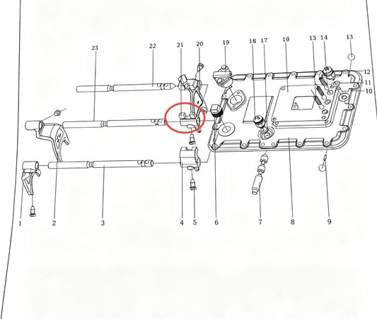 14658 ZOOMLION BRAND SPECIAL CHASSIS FOR TRUCK CRANE-GUIDE BLOCK OF THE 1ST AND 2ND GEAR
