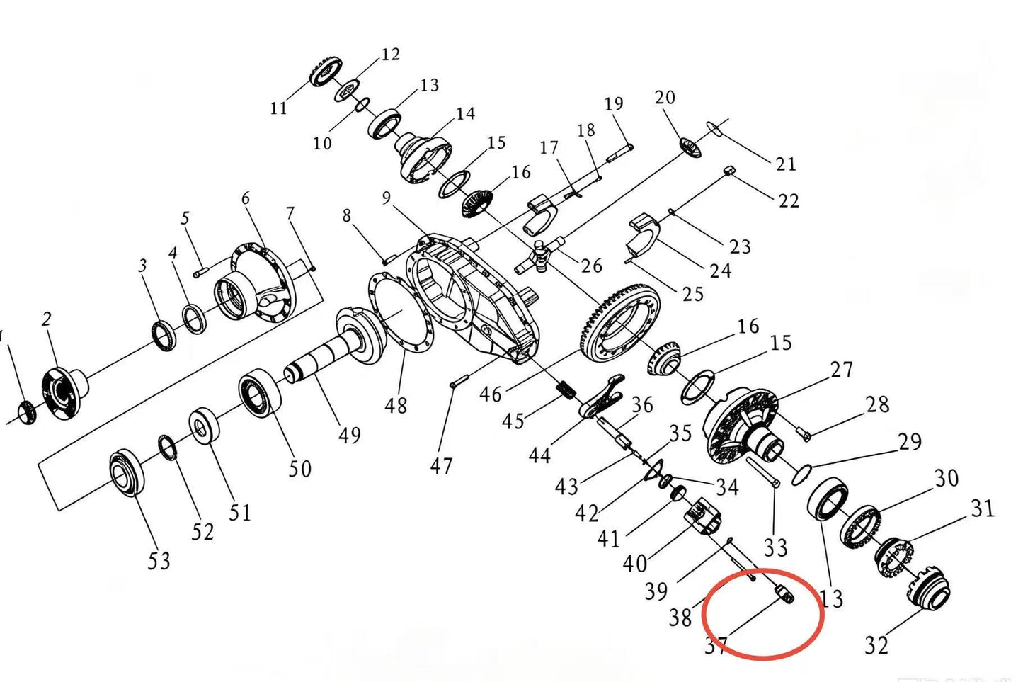DZ9112710025 ZOOMLION BRAND SPECIAL CHASSIS FOR TRUCK CRANE-GEARBOX SWITCH
