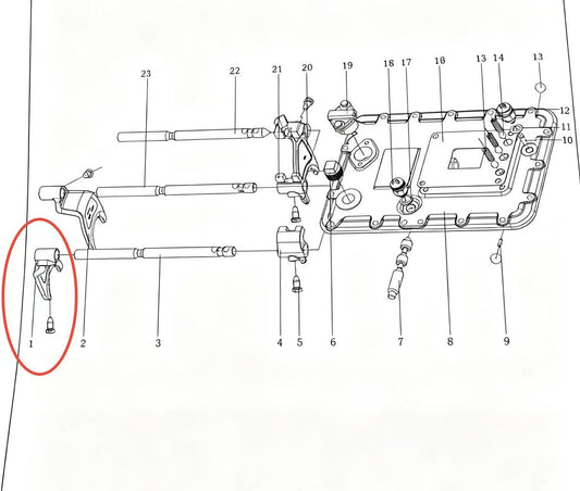 16136 ZOOMLION BRAND SPECIAL CHASSIS FOR TRUCK CRANE-FORK OF THE 3RD AND 4TH GEAR