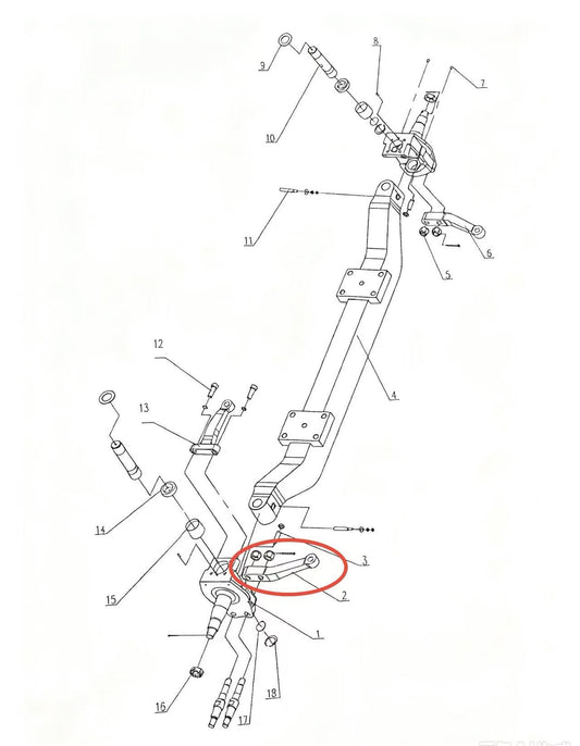 L3001041X07D ZOOMLION BRAND SPECIAL CHASSIS FOR TRUCK CRANE-BRAKE ASSEMBLY-LEFT STEERING KNUCKLE ARM