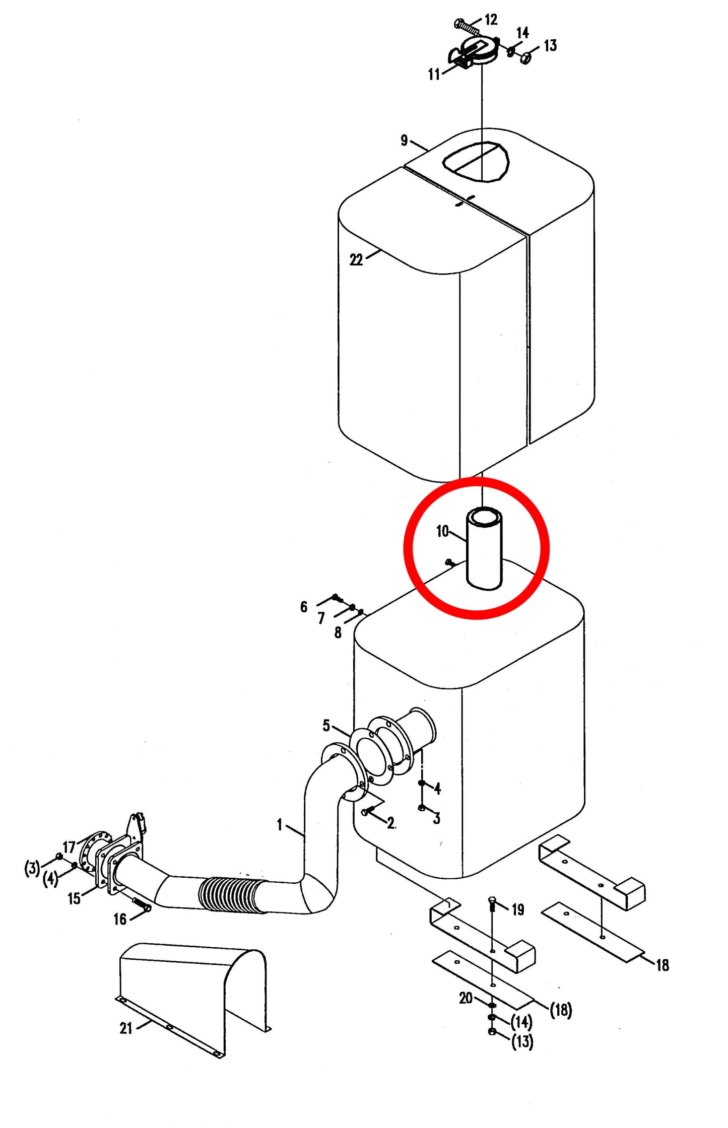 1000200002 HIGH QUALITY MUFFLER ASSEMBLY