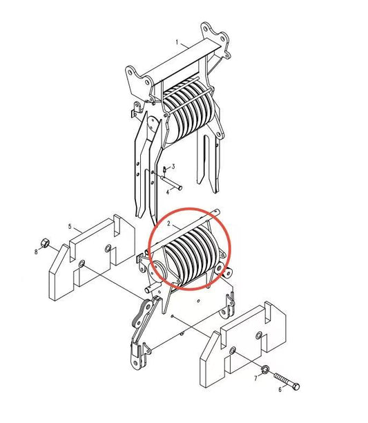 00662002300400000 ZOOMLION QUY500W CRAWLER CRANE -LUFFING MECHANISM-SUPERLIFT LUFFING LOWER PULLEY BLOCK