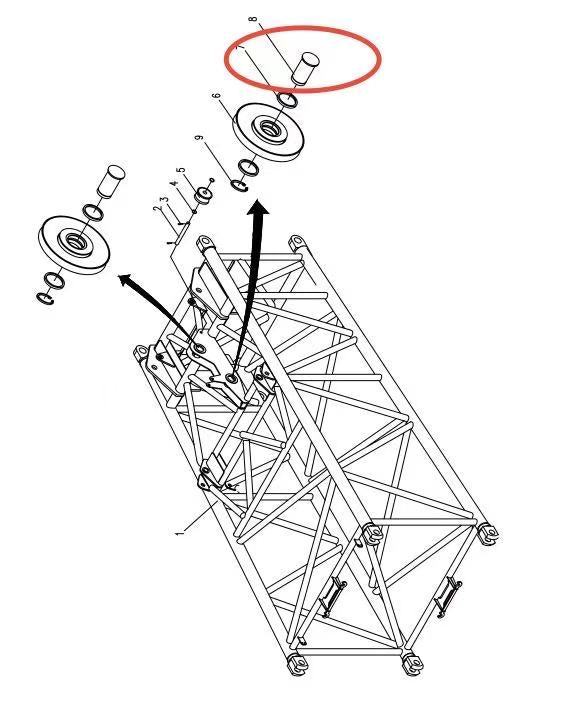 00663600100401020 ZOOMLION 500 TON CRAWLER CRANE | QUY500W WIND POWER CRAWLER CRANE-BASE BOOM SECTION-SHAFT