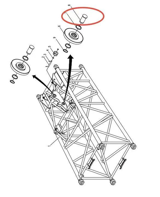 00663600100401020 ZOOMLION 500 TON CRAWLER CRANE | QUY500W WIND POWER CRAWLER CRANE-BASE BOOM SECTION-SHAFT