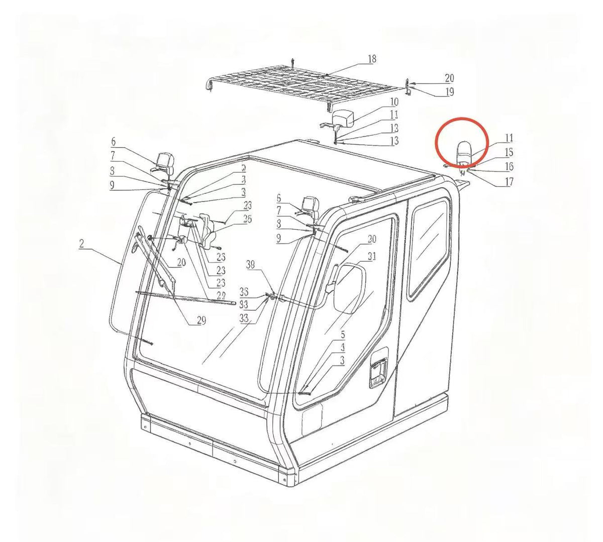 LTE-1101 ZOOMLION QUY500W CRAWLER CRANE -CONTROL SYSTEM-OPERATOR CAB-WARNING LIGHT