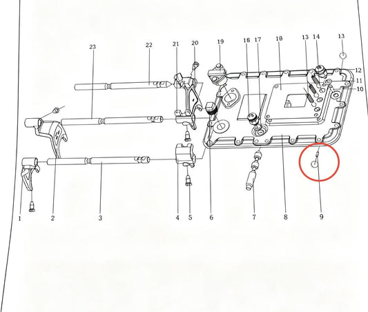 1634 ZOOMLION BRAND SPECIAL CHASSIS FOR TRUCK CRANE-INTERLOCK PIN OF FORK SPINDLE