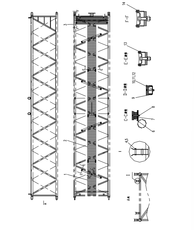 D00662008101600000Z ZOOMLION  QUY500W CRAWLER CRANE -BOOM SYSTEM-12M ARM ACCESSORIES INSTALLATION