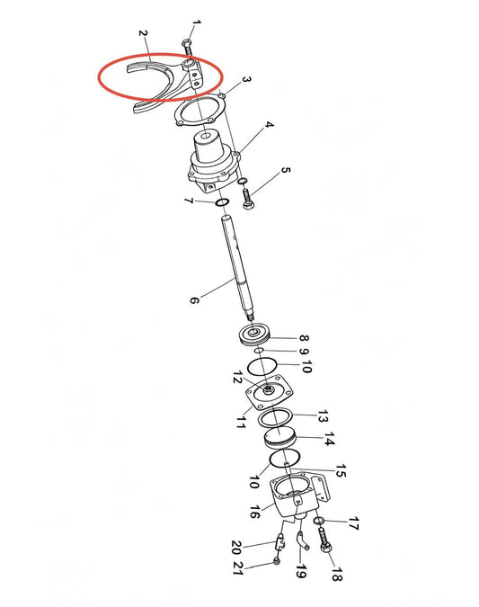 16775  ZOOMLION BRAND SPECIAL CHASSIS FOR TRUCK CRANE- AUXILIARY GEARBOX FORK