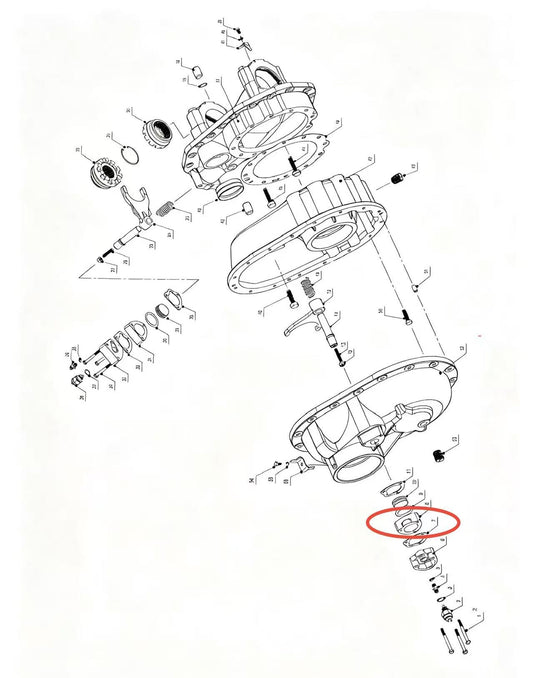 A2306021 ZOOMLION BRAND SPECIAL CHASSIS FOR TRUCK CRANE-MIDDLE AXLE MAIN REDUCER ASSEMBLY-CONTROLLING CYLINDER