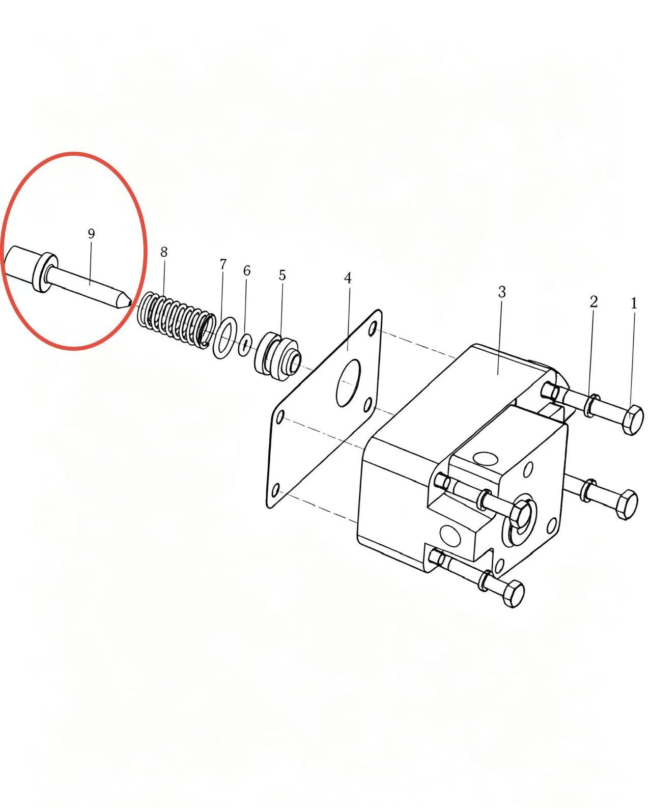 20490 ZOOMLION BRAND SPECIAL CHASSIS FOR TRUCK CRANE-SLAVE VALVE PIN