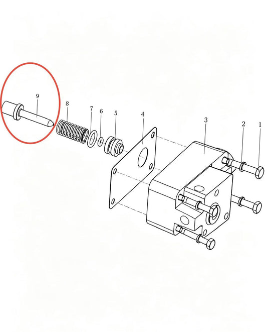 20490 ZOOMLION BRAND SPECIAL CHASSIS FOR TRUCK CRANE-SLAVE VALVE PIN