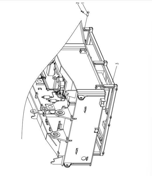 00662004701010000 ZOOMLION QUY500W CRAWLER CRANE -ROTATING PLATFORM SYSTEM-ENGINE BRACKET WELDMENT