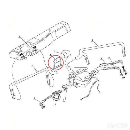 SGD06X13/81-21011 AIR INTAKE DUCT OF OUTER CIRCULATION
