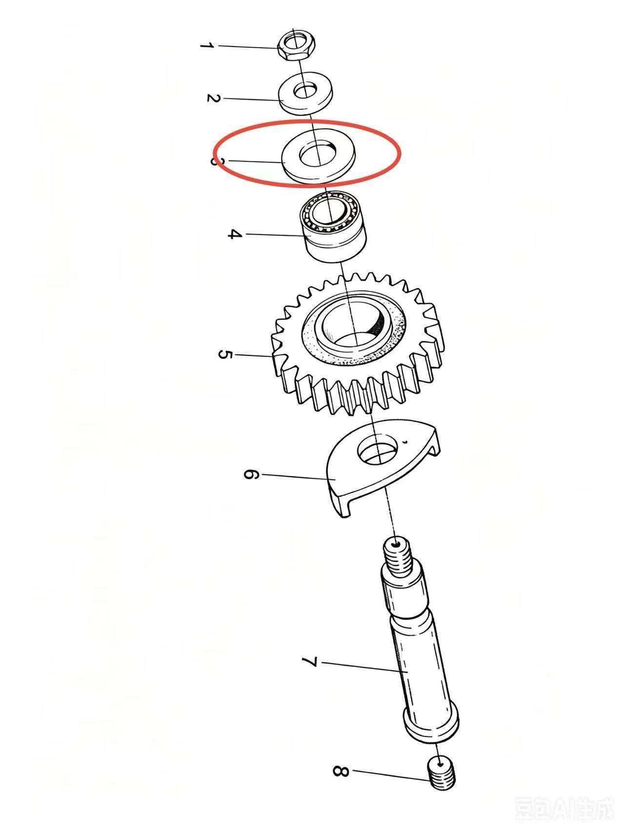 14282 ZOOMLION BRAND SPECIAL CHASSIS FOR TRUCK CRANE-REVERSING THRUST WASHER