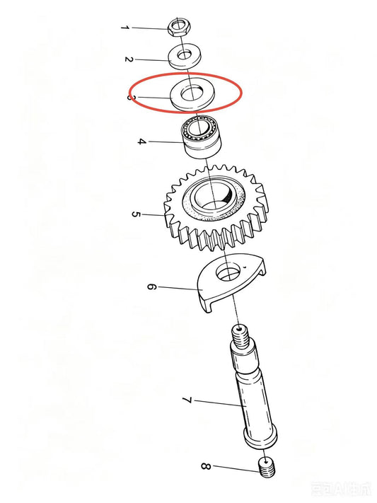 14282 ZOOMLION BRAND SPECIAL CHASSIS FOR TRUCK CRANE-REVERSING THRUST WASHER