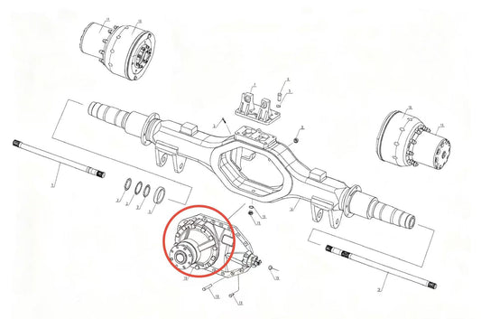 A2402XB-D ZOOMLION BRAND SPECIAL CHASSIS FOR TRUCK CRANE-MAIN REDUCER