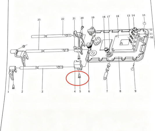 3220 ZOOMLION BRAND SPECIAL CHASSIS FOR TRUCK CRANE-LOCKING SCREW OF GEARSHIFT FORK