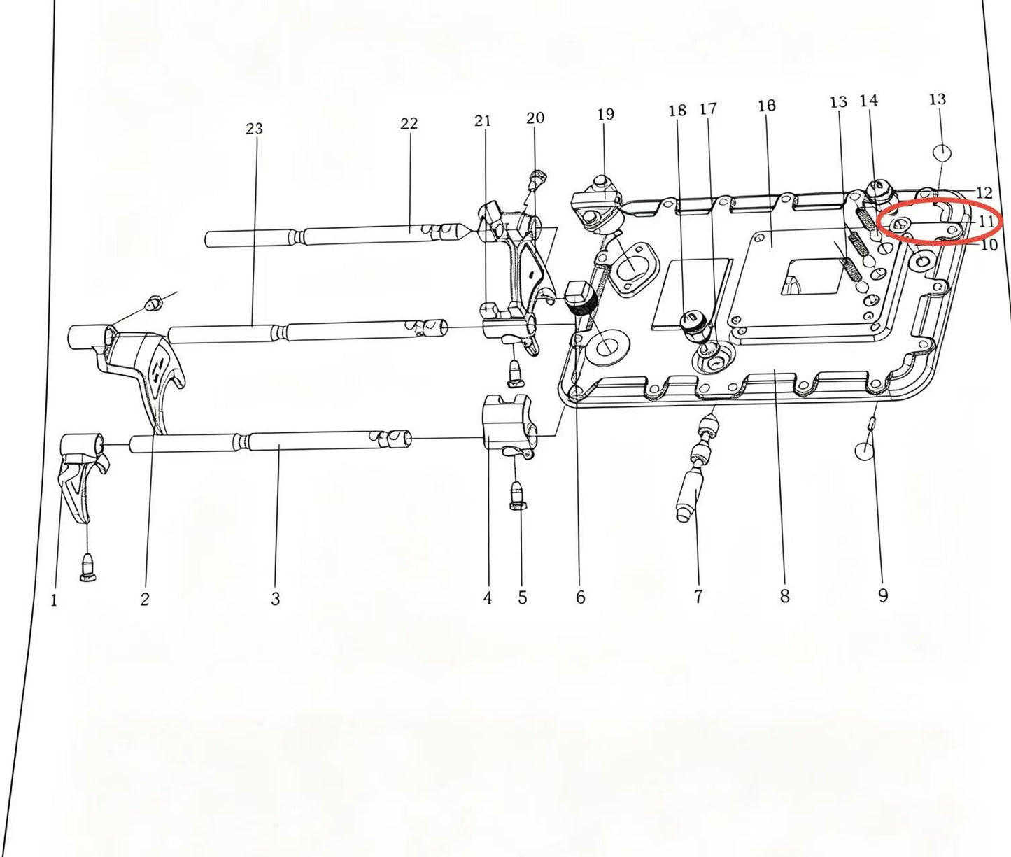 15900 ZOOMLION BRAND SPECIAL CHASSIS FOR TRUCK CRANE-REVERSING SWITCH GASKET