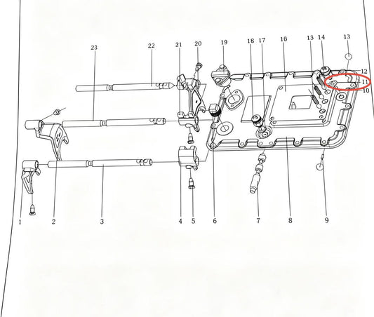 15900 ZOOMLION BRAND SPECIAL CHASSIS FOR TRUCK CRANE-REVERSING SWITCH GASKET