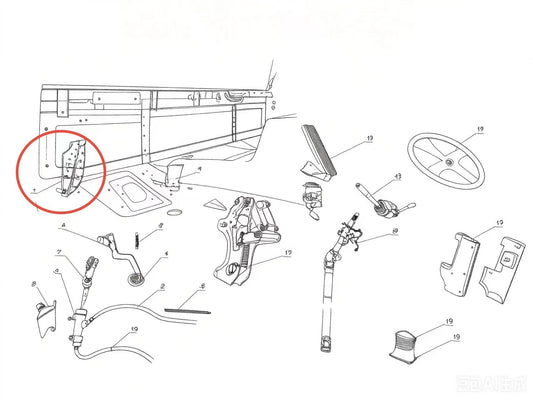 PQP/34-ZOOMLION BRAND SPECIAL CHASSIS FOR TRUCK CRANE-CLUTCH PEDAL BRACKET ASSY