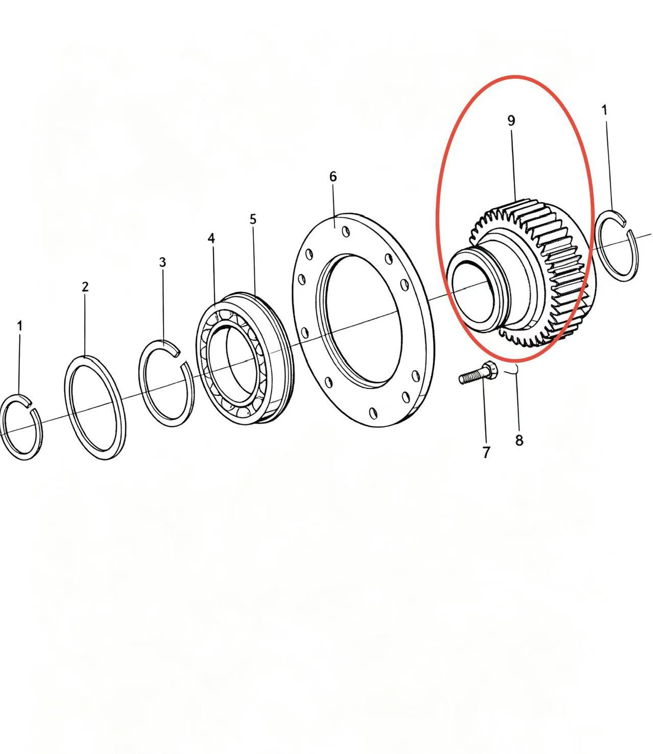 18869 ZOOMLION BRAND SPECIAL CHASSIS FOR TRUCK CRANE-DRIVE GEAR OF AUXILIARY GEARBOX