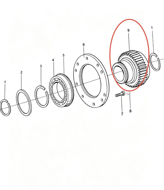 18869 ZOOMLION BRAND SPECIAL CHASSIS FOR TRUCK CRANE-DRIVE GEAR OF AUXILIARY GEARBOX