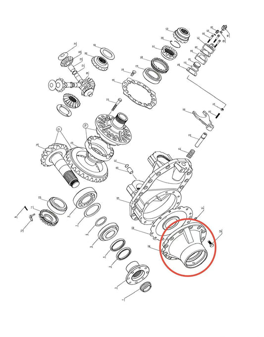 A2302115 ZOOMLION BRAND SPECIAL CHASSIS FOR TRUCK CRANE-REAR AXLE MAIN REDUCER ASSEMBLY-BEARING BRACKET